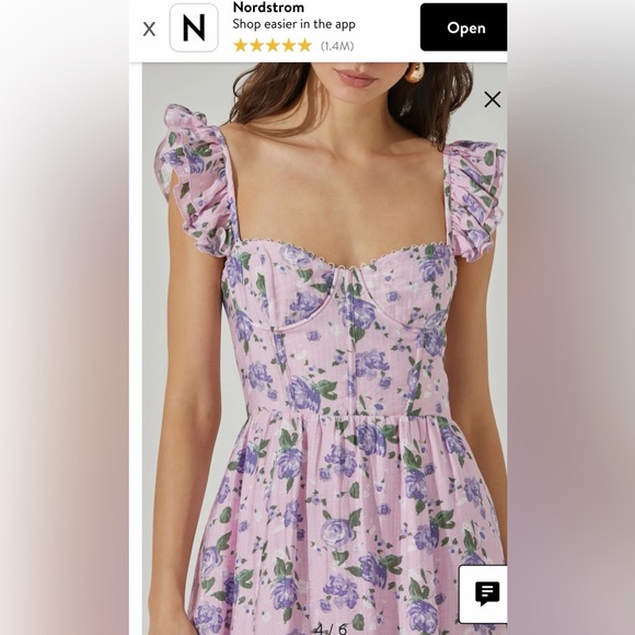 ASTR the Label Wedelia Floral Print A-Line Dress - Picture 6 of 6